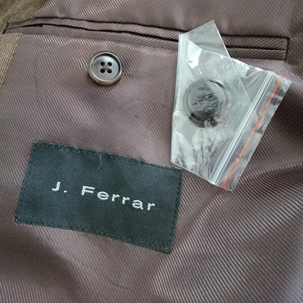 JF J.Ferrar Corduroy Brown Blazer XXL-XXG 50-52 - Picture 8 of 9